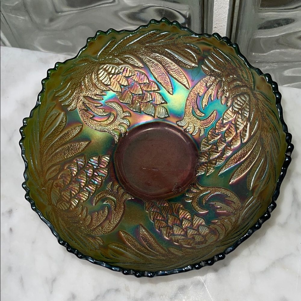 Vintage carnival Iridescent Art Glass Bowl #2